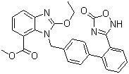structure of CAS# 147403-52-9, 1-[[2'-(2,5-Dihydro-5-oxo-1,2,4-oxadiazol-3-yl)[1,1'-biphenyl]-4-yl]methyl]-2-ethoxy-1H-benzimidazole-7-carboxylic acid methyl ester