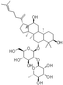 structure of CAS# 147419-93-0, Ginsenoside Rg6;(3beta,6alpha,12beta)-3,12-Dihydroxydammara-20,24-dien-6-yl 2-O-(6-deoxy-alpha-L-mannopyranosyl)-beta-D-glucopyranoside