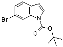 结构式 CAS# 147621-26-9, N-(叔丁氧羰基)-6-溴吲哚