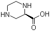 结构式 CAS# 147650-70-2, (S)-哌嗪-2-羧酸