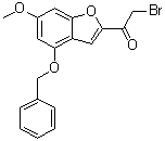 2-Bromo-1-[6-methoxy-4-(phenylmethoxy)-2-benzofuranyl]ethanone molecular structure (CAS 1476847-52-5)