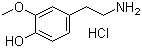 2-Methoxytyramine hydrochloride molecular structure (CAS 1477-68-5)