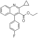 结构式 CAS# 148516-11-4, 2-环丙基-4-(4-氟苯基)-喹啉-3-羧酸乙酯