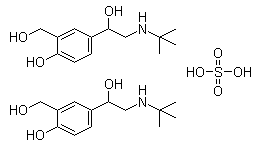 Levosalbutamol sulfate molecular structure (CAS 148563-16-0)