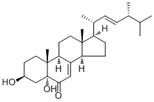 3,5-二羟基麦角甾醇-7,22-二烯-6-酮分子结构 (CAS 14858-07-2)