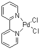 (2,2'-联吡啶)二氯化钯分子结构 (CAS 14871-92-2)