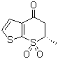 structure of CAS# 148719-91-9, (6S)-5,6-Dihydro-6-methyl-4H-thieno[2,3-b]thiopyran-4-one 7,7-dioxide