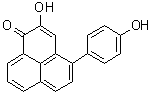 结构式 CAS# 149184-19-0, 2-羟基-4-(4-羟基苯基)-1H-萘嵌苯-1-酮