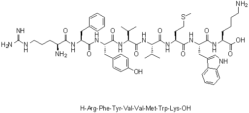 L-Arginyl-L-phenylalanyl-L-tyrosyl-L-valyl-L-valyl-L-methionyl-L-tryptophyl-L-lysine molecular structure (CAS 149234-04-8)