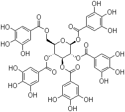 1,2,3,4,6-O-Pentagalloylglucose molecular structure (CAS 14937-32-7)