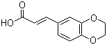 structure of CAS# 14939-91-4, 1,4-Benzodioxan-6-acrylic acid;3-(2,3-Dihydro-1,4-benzodioxin-6-yl)-2-propenoic acid