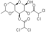 4,6-O-Ethylidene-2,3-di-O-dichloroacetyl-beta-D-glucopyranose molecular structure (CAS 149403-65-6)
