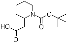 N-Boc-2-piperidineacetic acid molecular structure (CAS 149518-50-3)