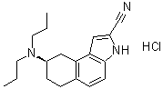 (8R)-8-(Dipropylamino)-6,7,8,9-tetrahydro-3H-benz[e]indole-2-carbonitrile monohydrochloride molecular structure (CAS 149654-41-1)