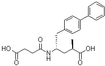 structure of CAS# 149709-44-4, Sacubitrilat;4-[[(1S,3R)-1-[([1,1'-Biphenyl]-4-yl)methyl]-3-methyl-4-hydroxy-4-oxobutyl]amino]-4-oxobutanoic acid; LBQ 657