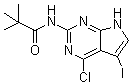 N-(4-Chloro-5-iodo-7H-pyrrolo[2,3-d]pyrimidin-2-yl)-2,2-dimethylpropionamide molecular structure (CAS 149765-16-2)