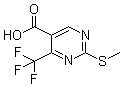 结构式 CAS# 149771-17-5, 4-三氟甲基-2-甲硫基嘧啶-5-甲酸