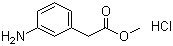 structure of CAS# 150319-83-8, Methyl 3-aminophenylacetate hydrochloride;Methyl 2-(3-aminophenyl)acetate hydrochloride