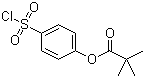 structure of CAS# 150374-99-5, 4-(Chlorosulfonyl)phenyl pivalate;2,2-Dimethylpropanoic acid 4-(chlorosulfonyl)phenyl ester; p-Pivaloyloxybenzenesulfonyl chloride