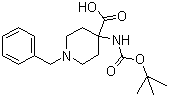 structure of CAS# 150435-81-7, 1-Benzyl-4-(tert-butoxycarbonylamino)piperidine-4-carboxylicacid