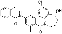 structure of CAS# 150683-30-0, Tolvaptan;N-[4-[(5R)-7-Chloro-5-hydroxy-2,3,4,5-tetrahydro-1-benzazepine-1-carbonyl]-3-methylphenyl]-2-methylbenzamide