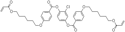 2-Chloro-1,4-phenylene bis[4-[6-(acryloyloxy)hexyloxy]benzoate] molecular structure (CAS 150809-90-8)