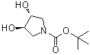 结构式 CAS# 150986-62-2, (3R,4R)-1-(叔丁氧羰基)-3,4-二羟基吡咯烷