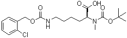 N6-[[(2-Chlorophenyl)methoxy]carbonyl]-N2-[(1,1-dimethylethoxy)carbonyl]-N2-methyl-L-lysine molecular structure (CAS 151012-17-8)
