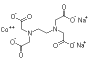 结构式 CAS# 15137-09-4, 乙二胺四乙酸二钠钴盐