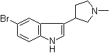 5-Bromo-3-(1-methylpyrrolidin-3-yl)-1H-indole molecular structure (CAS 151680-85-2)