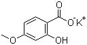 structure of CAS# 152312-71-5, Potassium 4-methoxysalicylate;Potassium 2-hydroxy-4-methoxybenzoate; Potassium methoxysalicylate