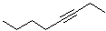 structure of CAS# 15232-76-5, 3-Octyne;1-Ethyl-2-butylacetylene; Butylethylacetylene; Ethylbutyl acetylene