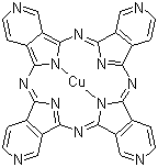 结构式 CAS# 15275-52-2, 4,4',4'',4'''-四氮杂-29H,31H-酞菁铜