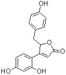结构式 CAS# 152784-32-2, 4-(2,4-二羟基苯基)-5-[(4-羟基苯基)甲基]-2(5H)-呋喃酮