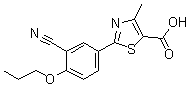 structure of CAS# 1530308-87-2, 2-(3-Cyano-4-propoxyphenyl)-4-methyl-5-thiazolecarboxylic acid