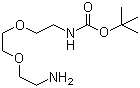 结构式 CAS# 153086-78-3, 2-(2-(2-氨基乙氧基)乙氧基)乙基氨基甲酸叔丁酯