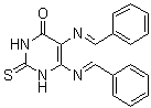 结构式 CAS# 1533426-72-0, 2,3-二氢-5,6-二[(E)-(苯基亚甲基)氨基]-2-硫代-4(1H)-嘧啶酮