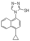 结构式 CAS# 1533519-84-4, 4-(4-环丙基萘-1-基)-4H-1,2,4-三唑-3-硫醇