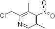 structure of CAS# 153476-68-7, 2-Chloromethyl-3,5-dimethyl-4-nitropyridine