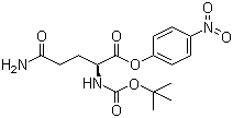 结构式 CAS# 15387-45-8, 2-叔丁氧羰基氨基-4-氨基甲酰基丁酸 4-硝基苯酯