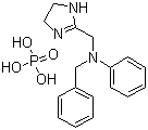 结构式 CAS# 154-68-7, N-苄基-4,5-二氢-N-苯基-1H-咪唑-2-甲胺磷酸盐