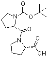 N-(叔丁氧羰基)脯氨酰基脯氨酸分子结构 (CAS 15401-08-8)