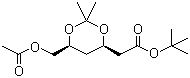 结构式 CAS# 154026-95-6, (4R-cis)-6-[(乙酰氧基)甲基]-2,2-二甲基-1,3-二氧六环-4-乙酸叔丁酯