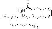 (3R)-2-[(2S)-2-Amino-3-(4-hydroxyphenyl)-1-oxopropyl]-1,2,3,4-tetrahydro-3-isoquinolinecarboxamide molecular structure (CAS 154265-38-0)