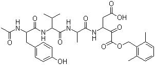 结构式 CAS# 154674-81-4, 乙酰基-酪氨酰-缬氨酰-丙氨酰-天冬氨酰-2,6-二甲基苄氧基甲酮
