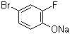 结构式 CAS# 154868-20-9, 4-溴-2-氟苯酚钠盐
