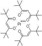 structure of CAS# 15492-48-5, Tris(2,2,6,6-tetramethyl-3,5-heptanedionato)praseodymium
