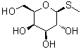 结构式 CAS# 155-30-6, 甲基 1-硫代-beta-D-吡喃半乳糖苷