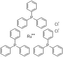 Tris(triphenylphosphine)ruthenium(II) chloride molecular structure (CAS 15529-49-4)