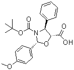 (2R,4S,5R)-2-(4-Methoxyphenyl)-4-phenyl-3,5-oxazolidinedicarboxylic acid 3-(1,1-dimethylethyl) ester molecular structure (CAS 155396-69-3)